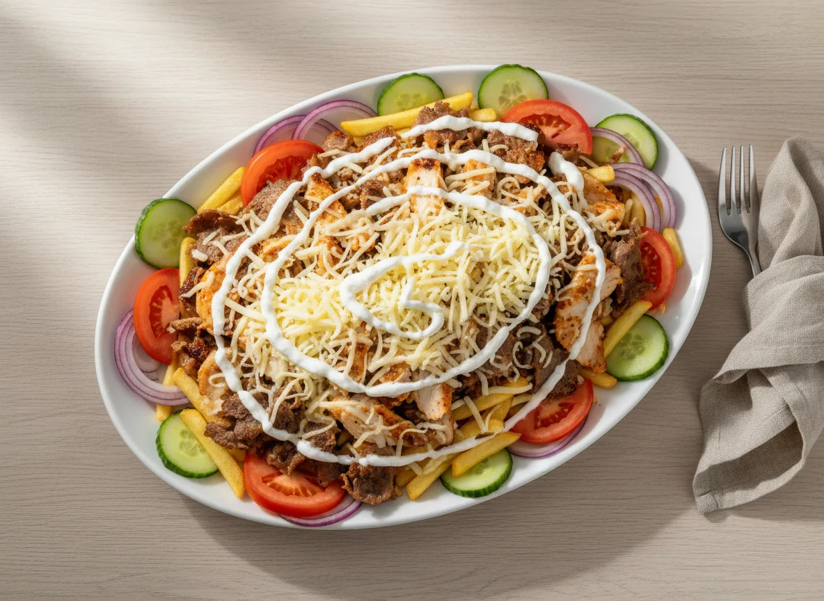 Döner Teller mit Käse photo