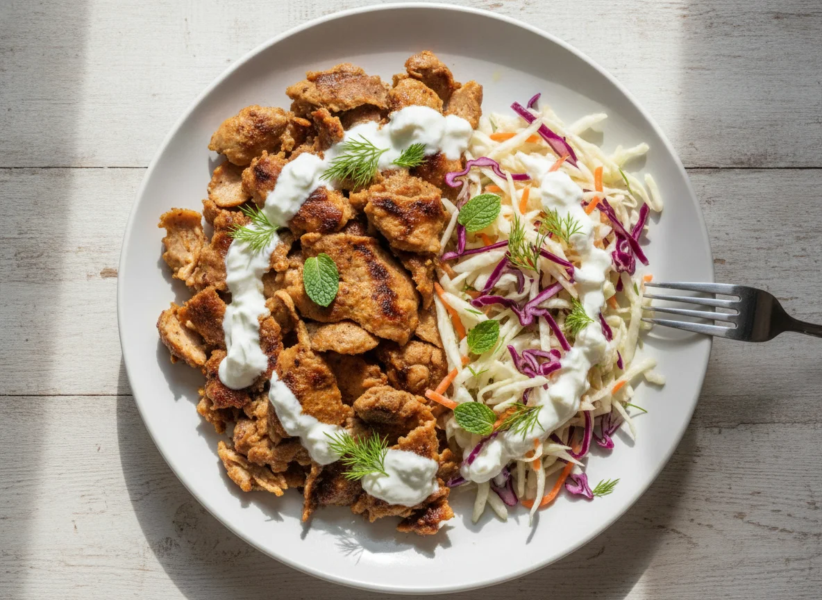 Döner Teller mit Krautsalat photo