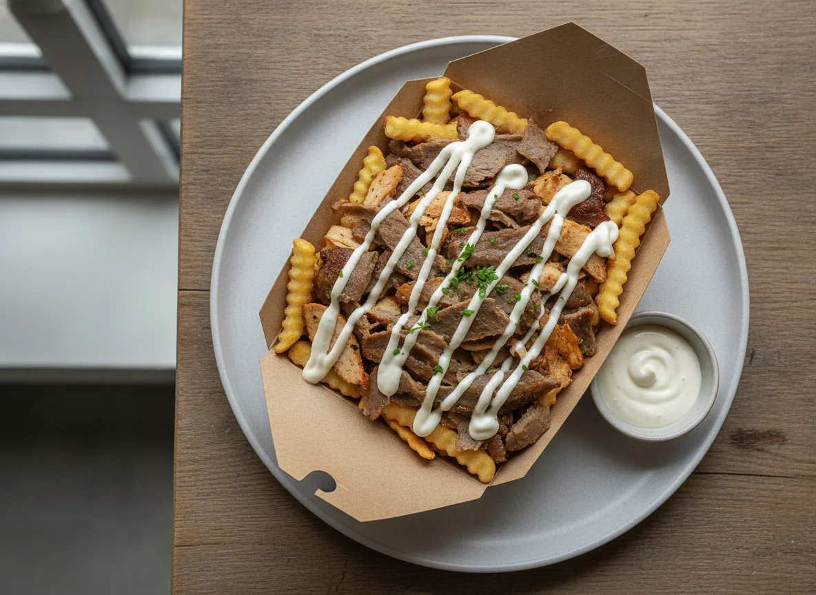 Dönerbox mit Pommes photo