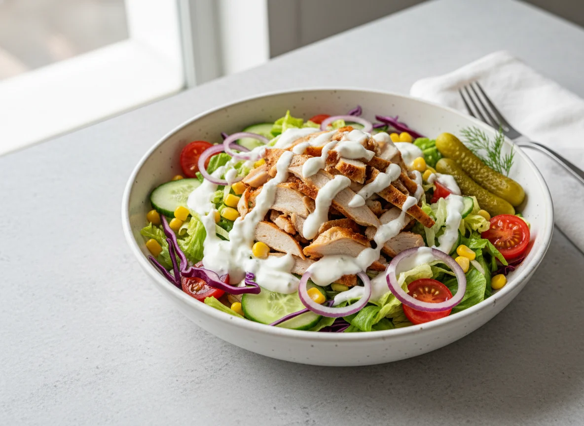 Döner-Salat mit Hähnchen photo