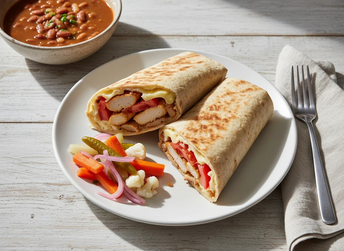 Döner-Wrap mit Beilagen photo