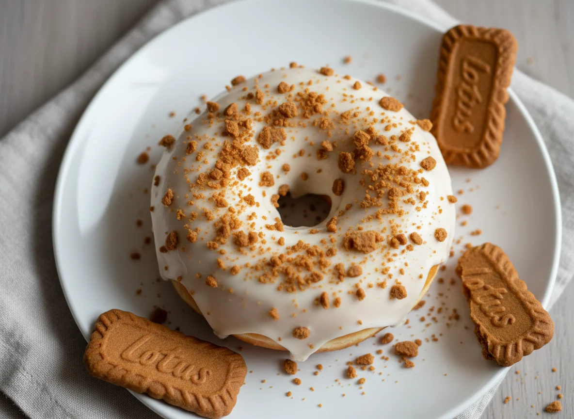 Donut mit Keksstreuseln photo
