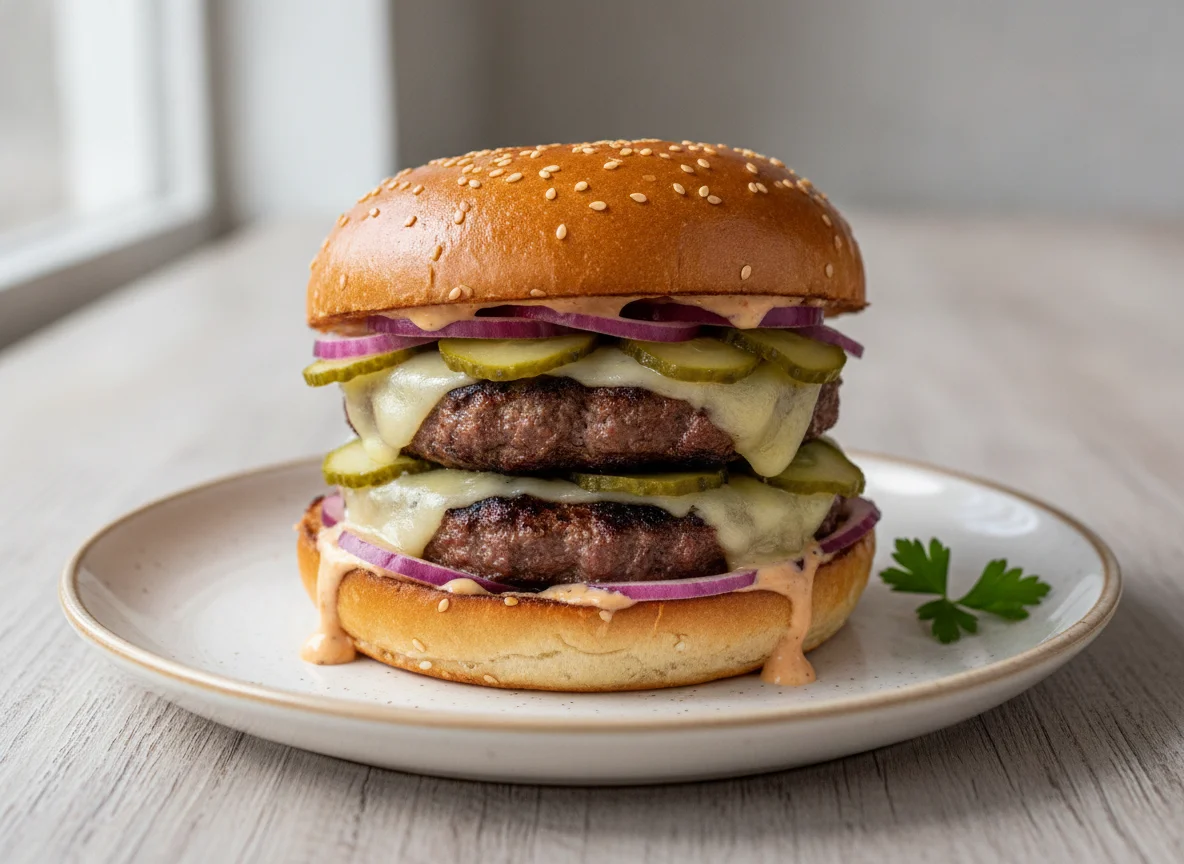 Doppelter Burger photo