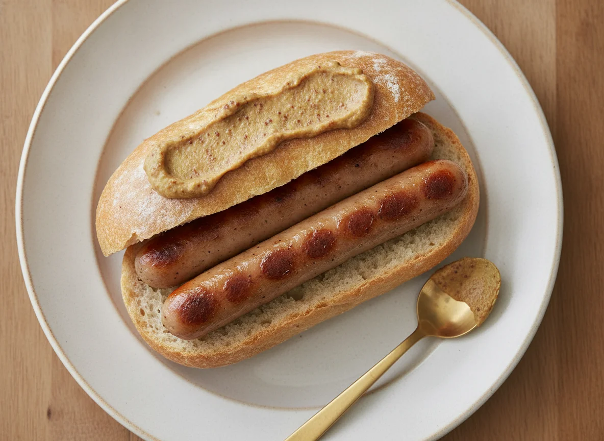 Drei im Weckla (Nürnberger Rostbratwürste im Brötchen) photo