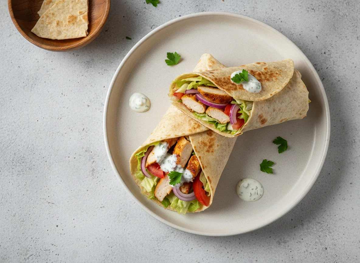 Dürüm Döner mit Salat photo