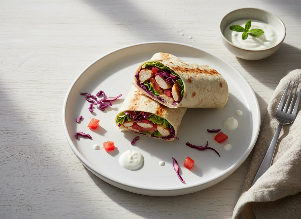 Dürüm mit Fleisch und Gemüse photo