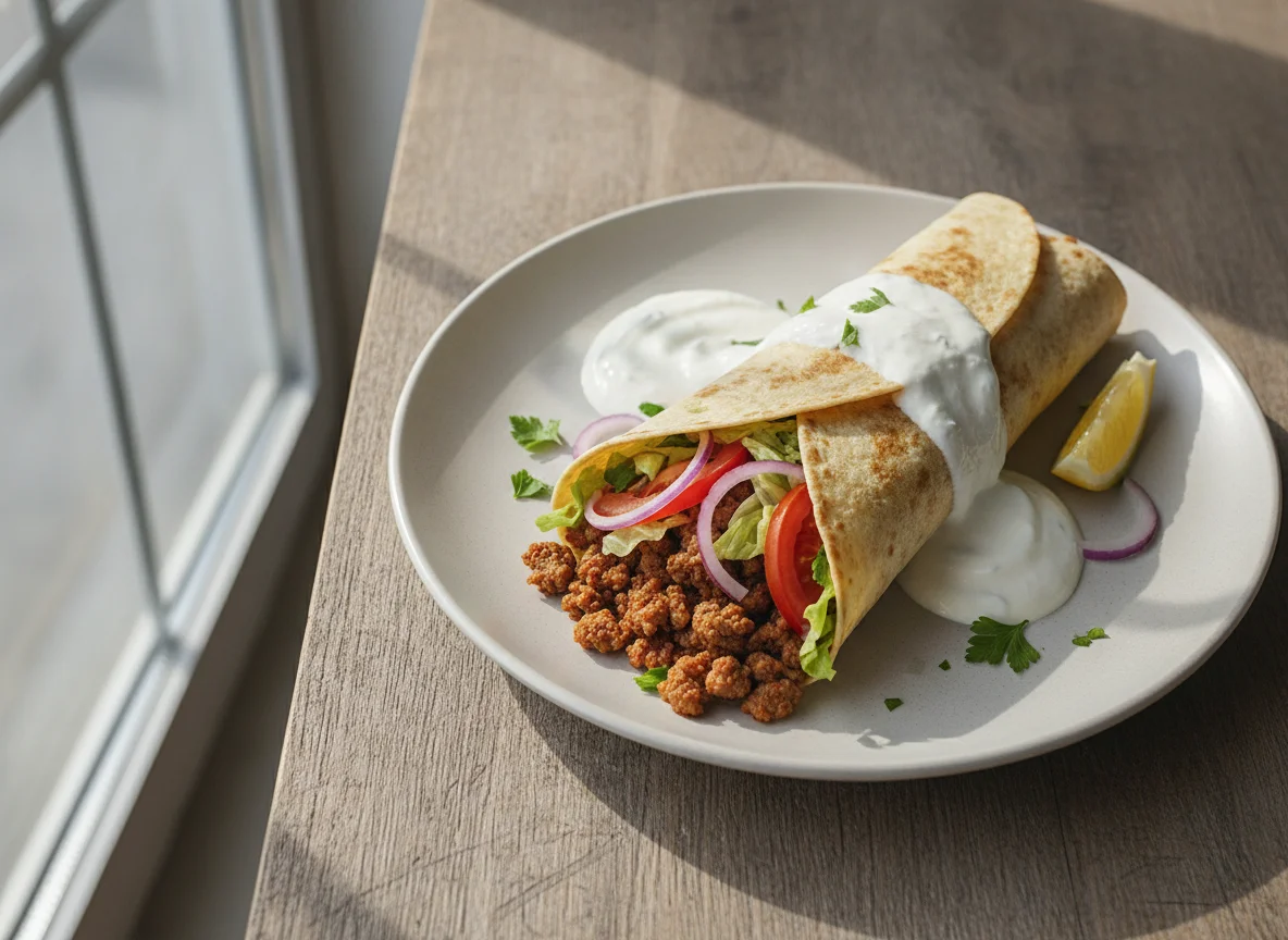 Dürüm mit Hackfleisch photo