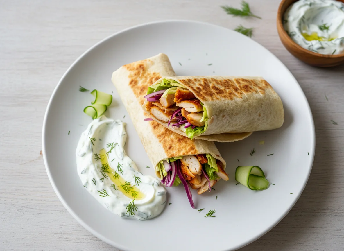 Dürüm mit Tzatziki photo