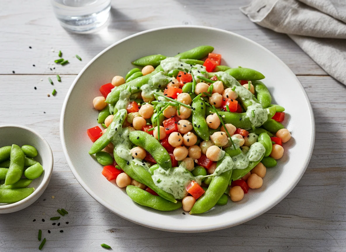 Edamame-Kichererbsen-Salat photo