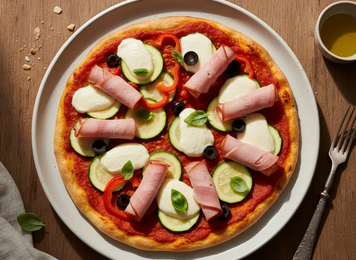 Eier Quark Boden Pizza photo