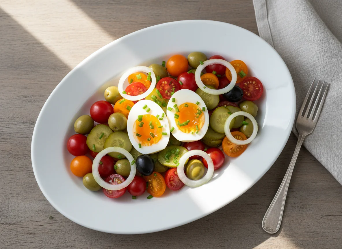 Eier- und Gemüseteller photo