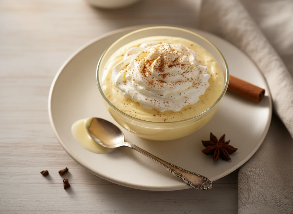 Eierlikör mit Sahne und Zimt photo