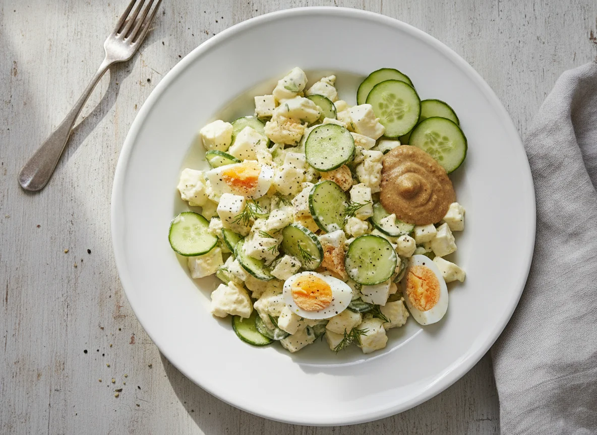 Eiersalat mit Gurke photo
