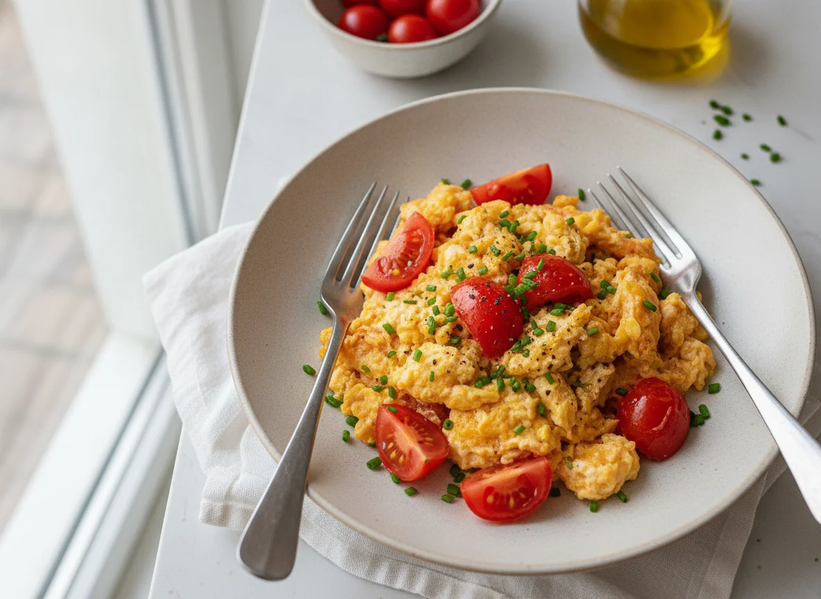 Eierspeise mit Tomaten photo