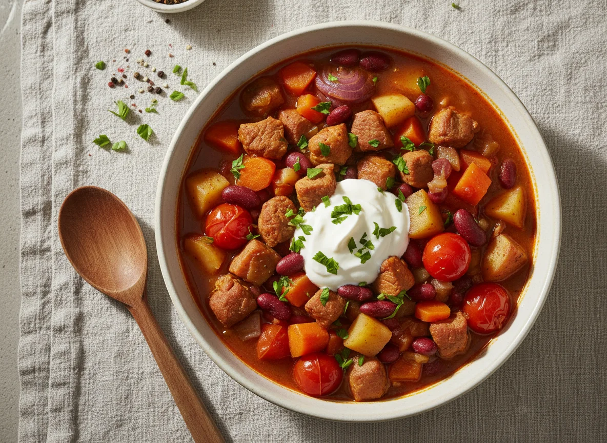 Eintopf mit Fleisch und Gemüse photo
