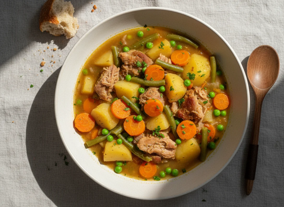 Eintopf mit Gemüse und Fleisch photo