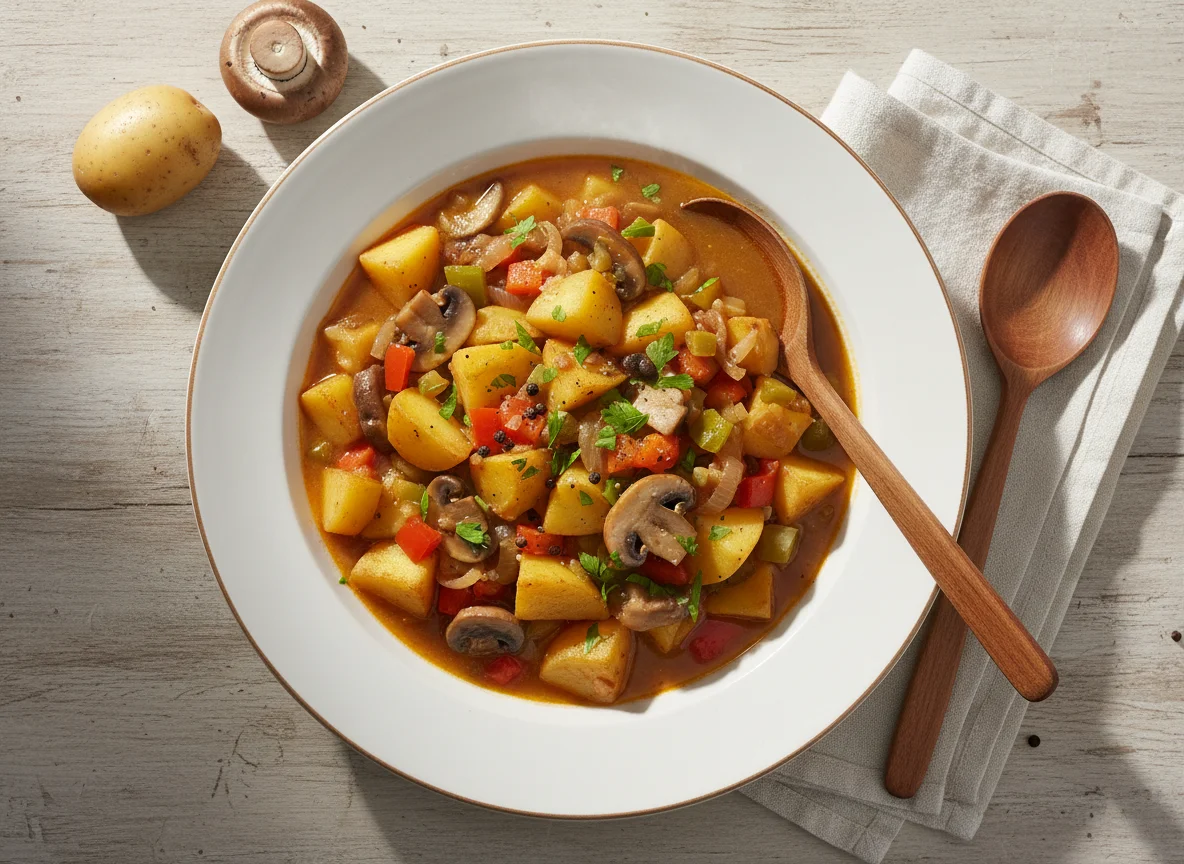 Eintopf mit Kartoffeln und Gemüse photo