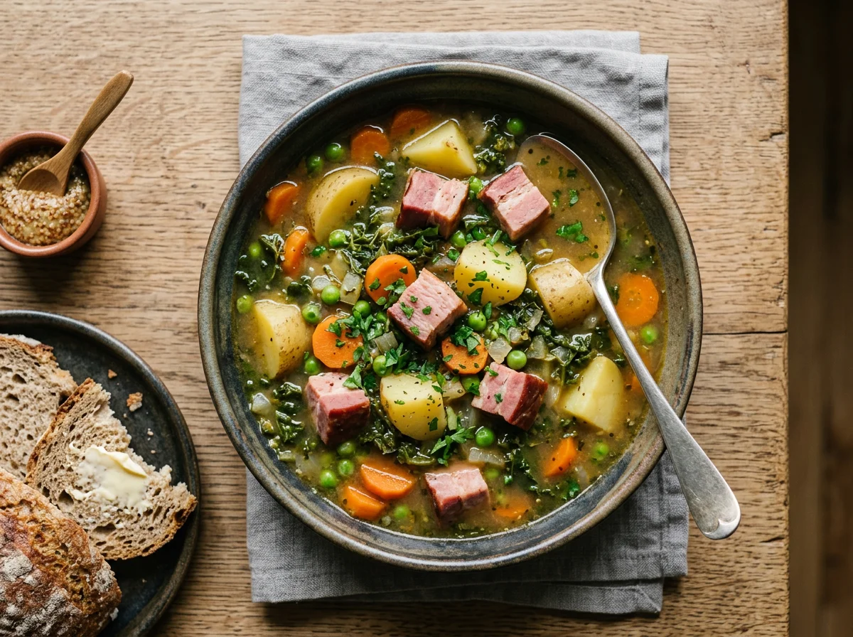 Eintopf mit Kassler und Gemüse photo