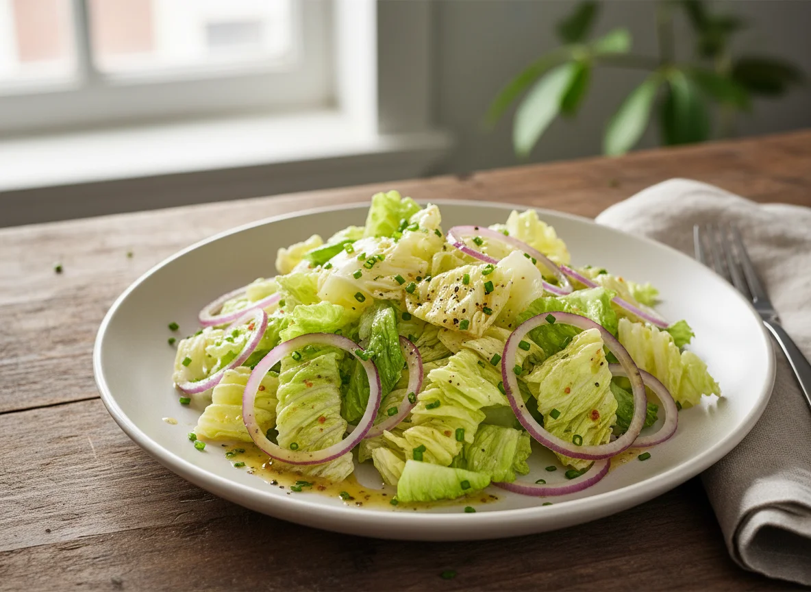 Eisbergsalat mit Dressing photo