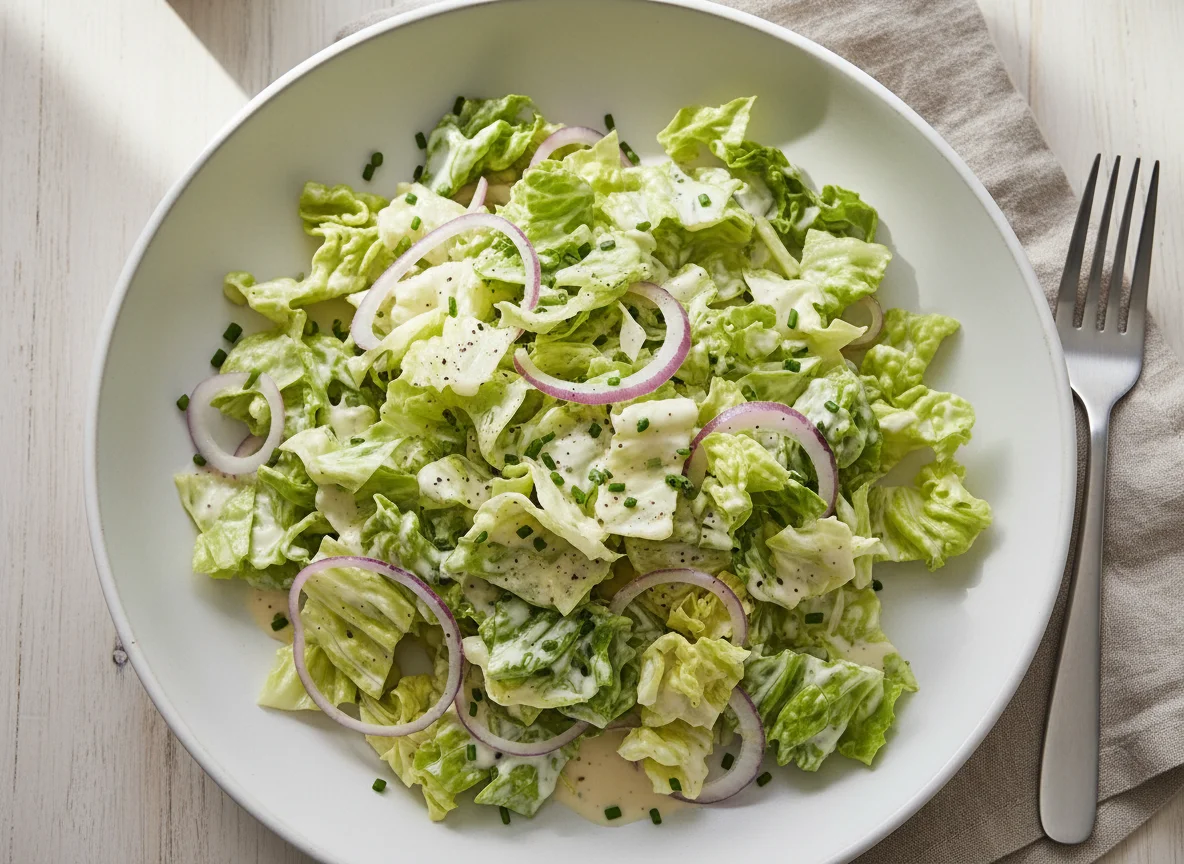 Eisbergsalat mit Sahnedressing photo