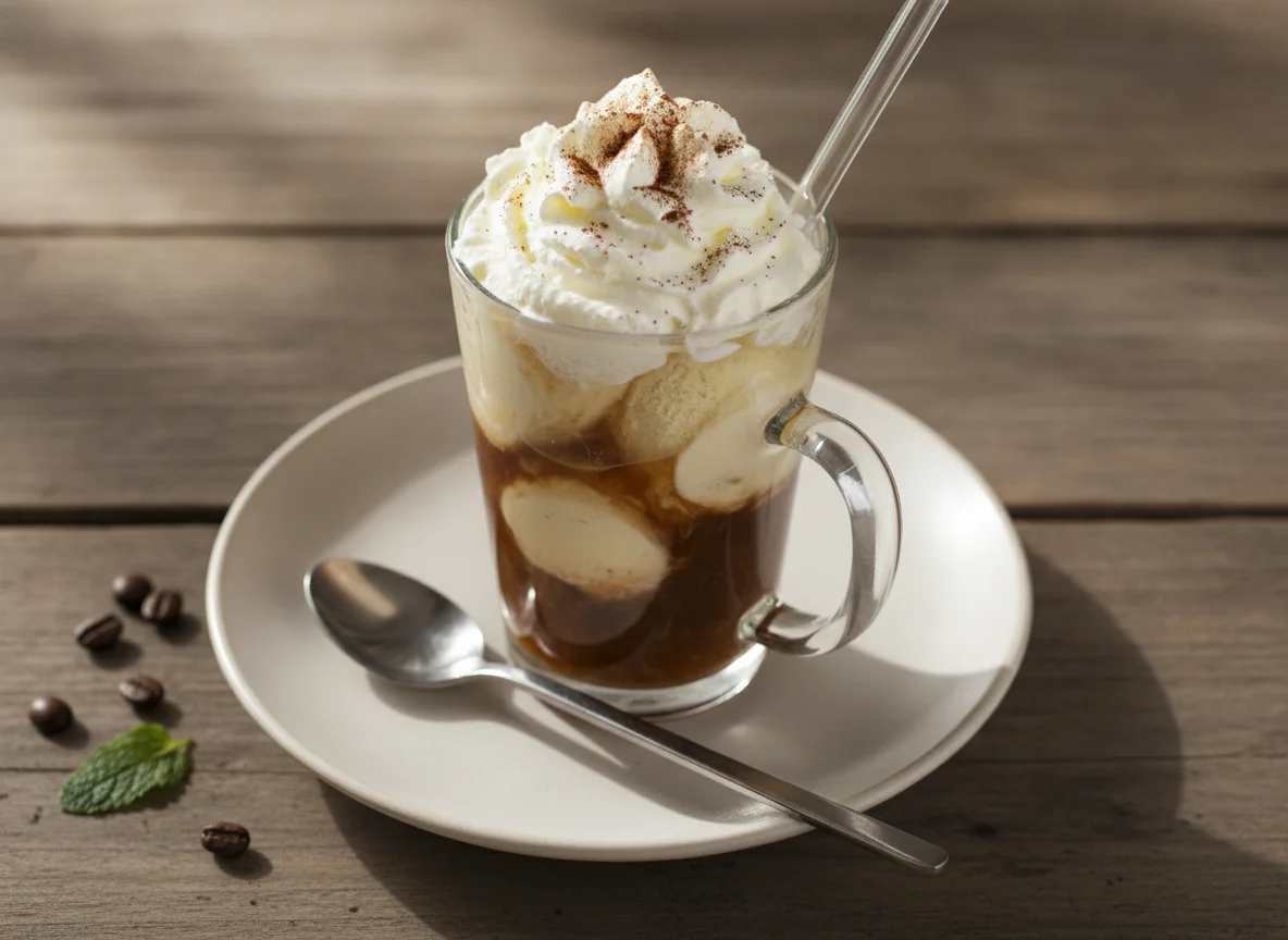 Eiskaffee mit Schlagrahm photo