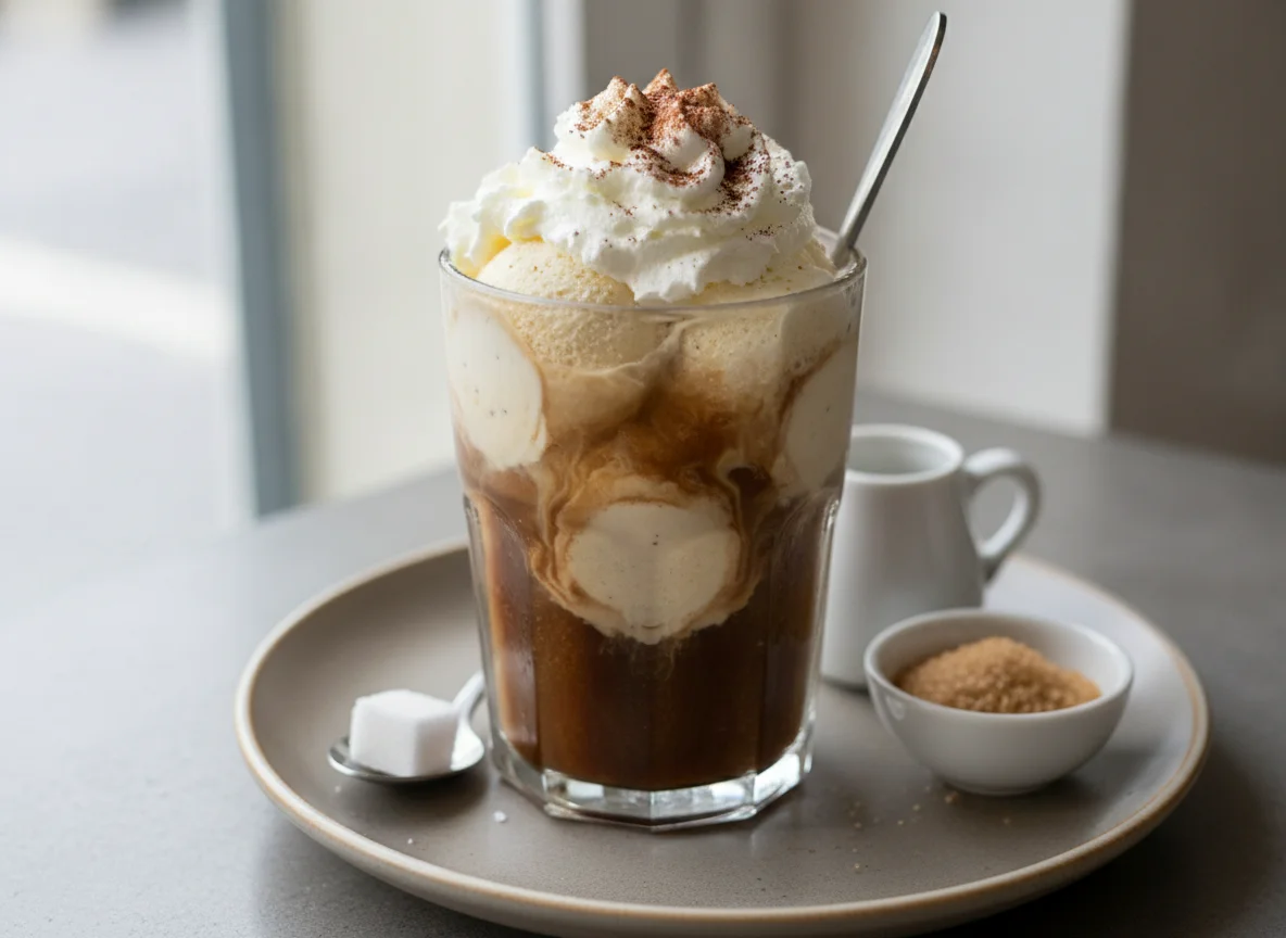 Eiskaffee oder Milchkaffee photo