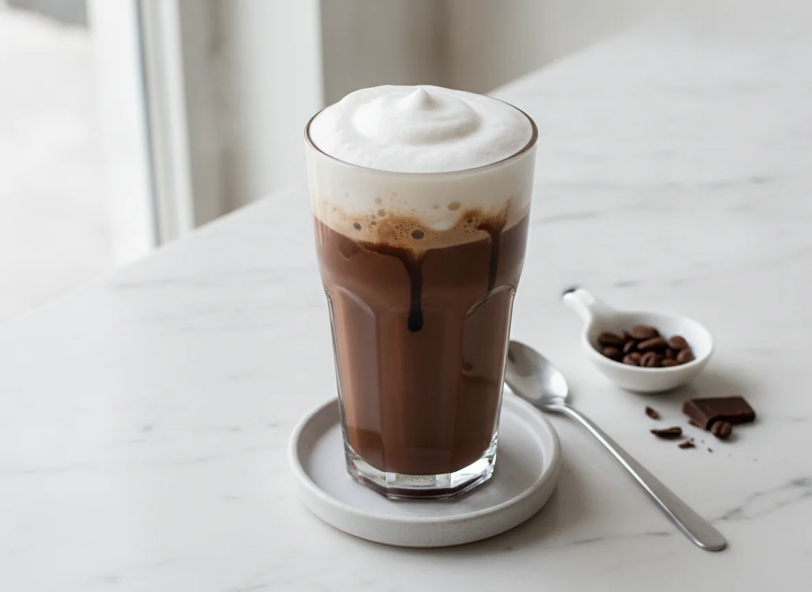Eiskaffee oder Schokoladengetränk photo