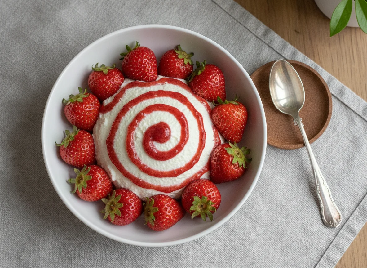 Erdbeeren mit Quark photo