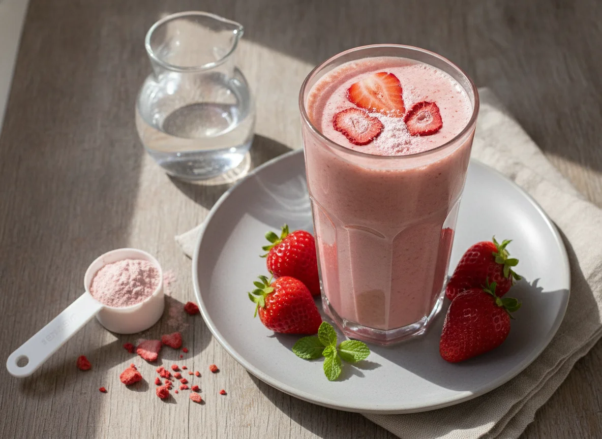 Erdbeer-Protein-Smoothie photo