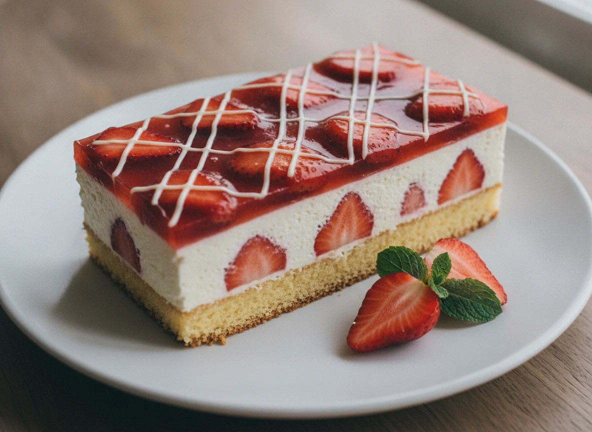 Erdbeer-Sahneschnitte photo