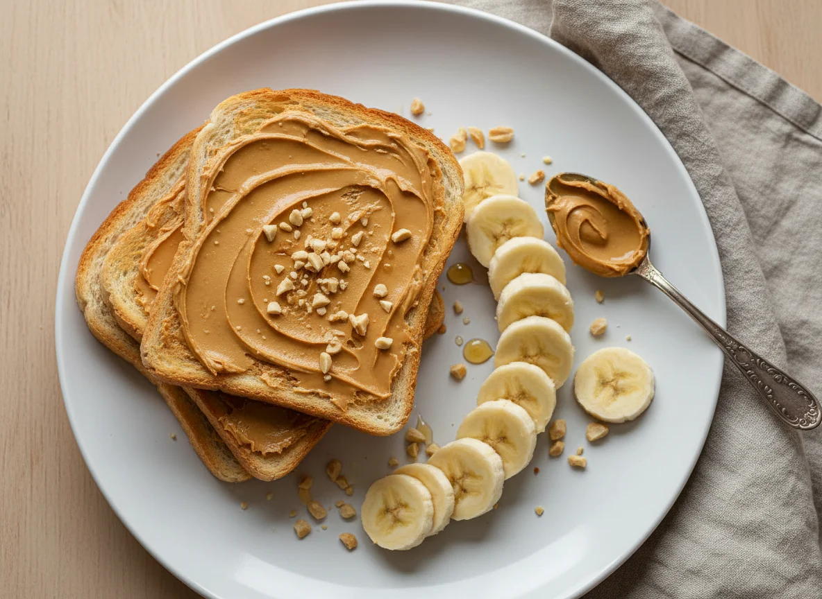 Erdnussbutter-Bananen-Toast photo