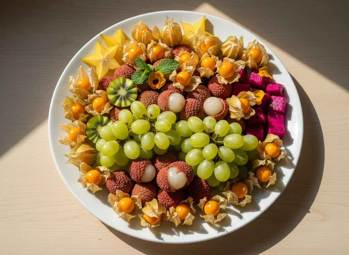 Exotische Früchteplatte photo