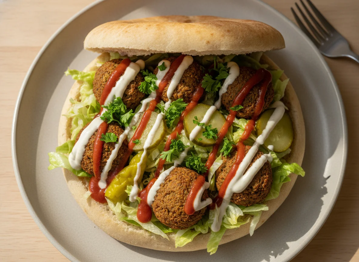 Falafel-Döner im Fladenbrot photo