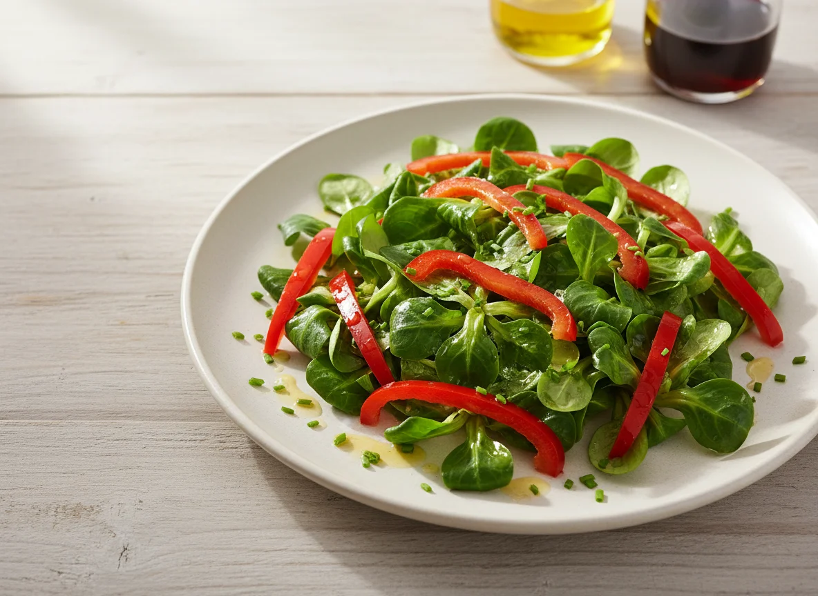 Feldsalat mit Paprika photo