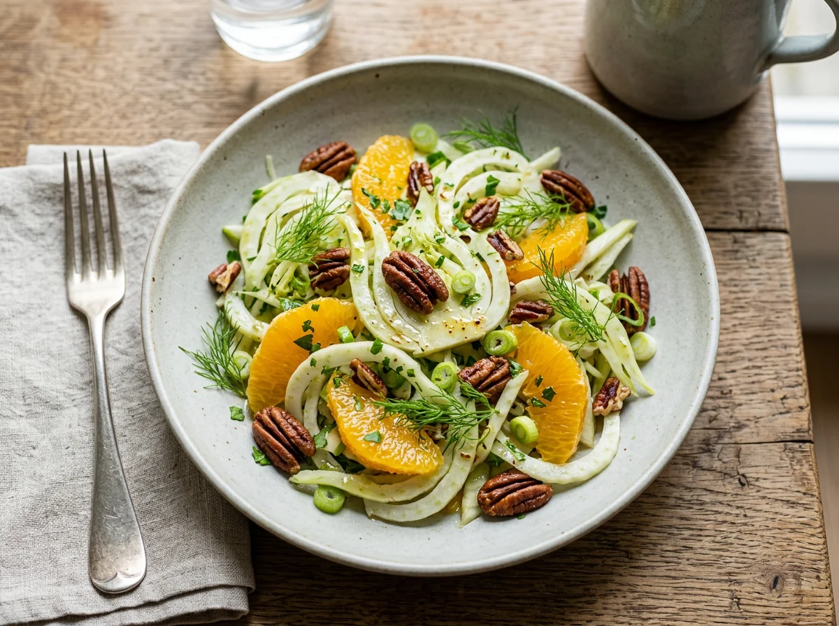 Fenchel-Orangen-Salat mit Pekannüssen photo