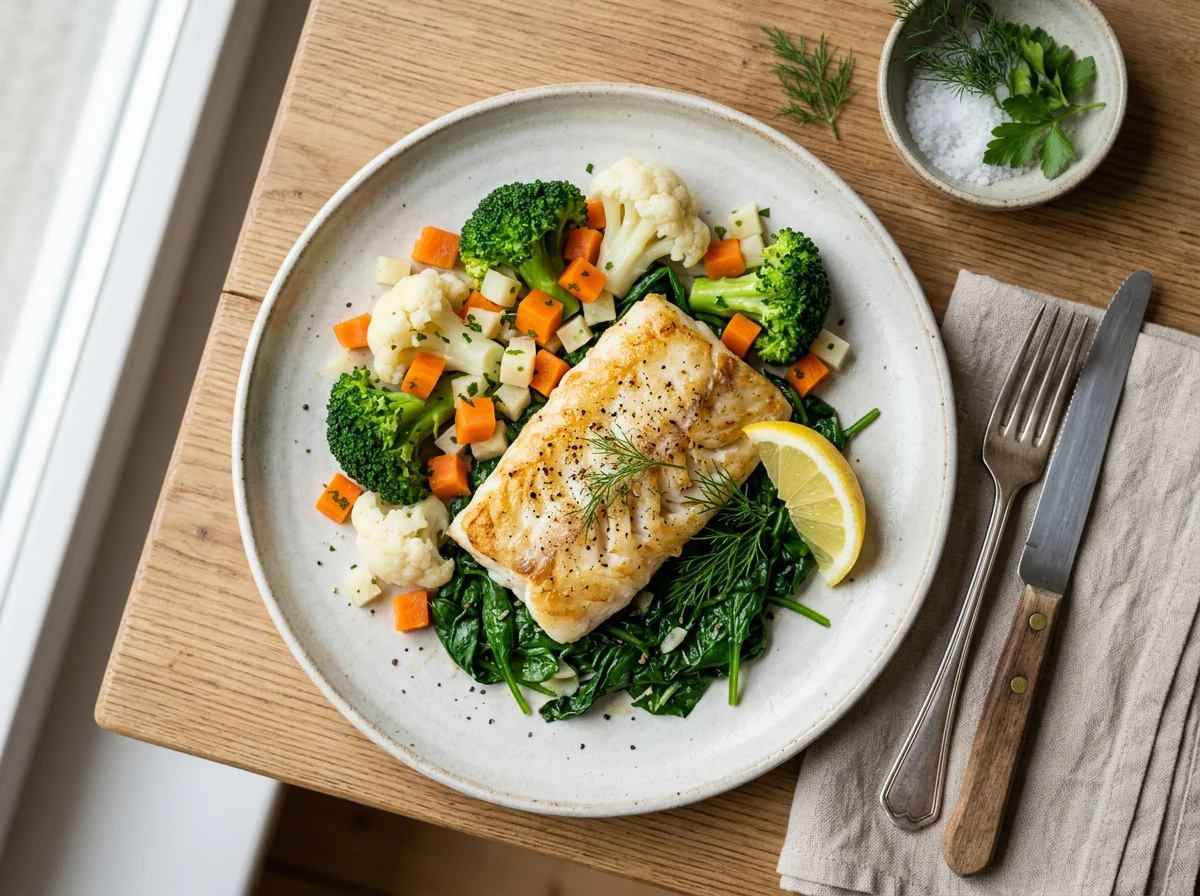 Fisch mit Gemüse photo