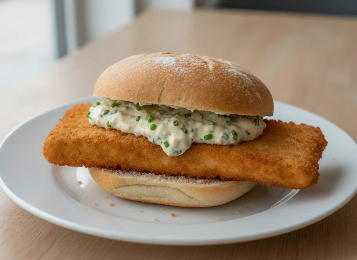 Fischbrötchen (Backfisch) photo