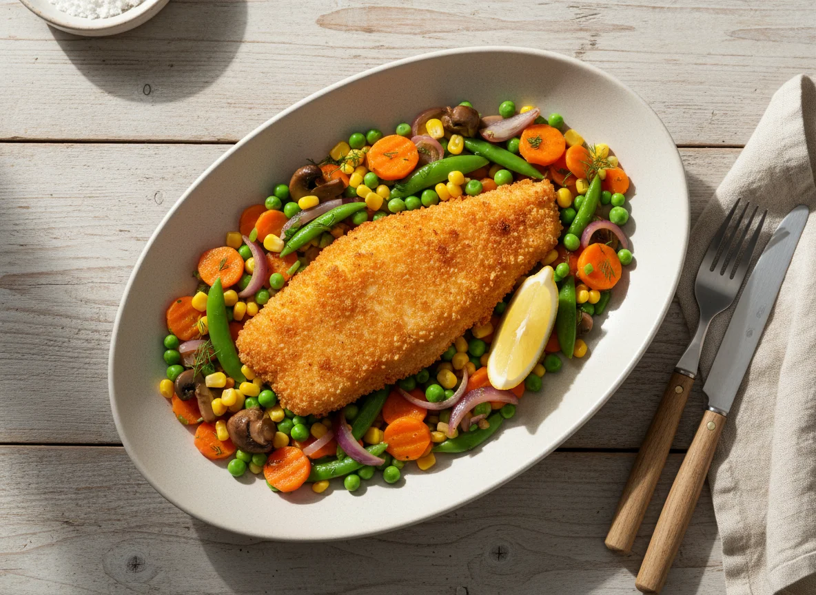 Fischfilet mit Gemüse photo