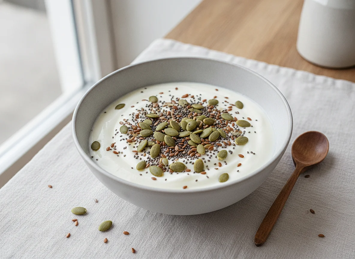 Fitline Jogurt mit Kernen und Samen photo