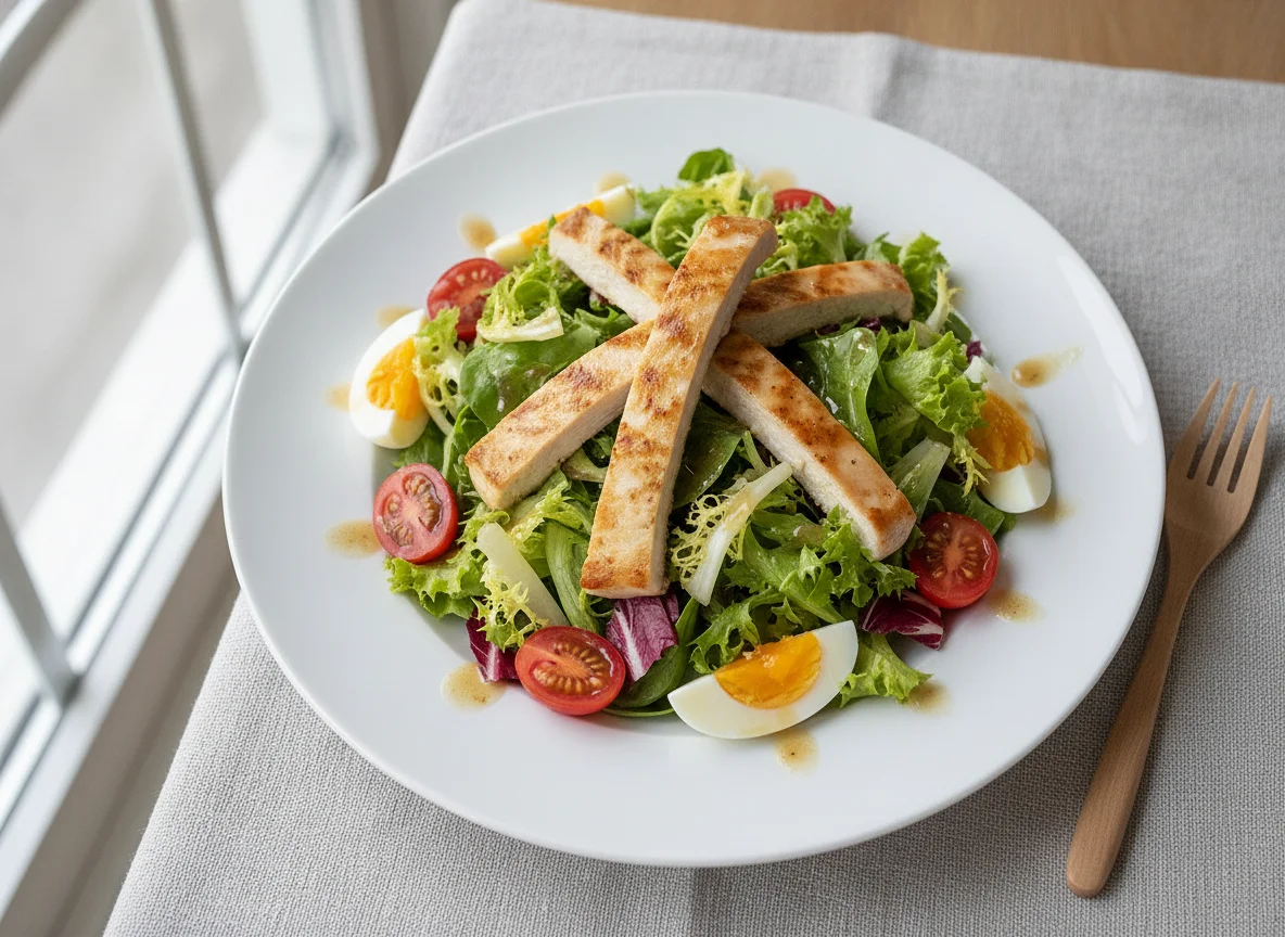 Fitness-Salat mit Hühnerbrust photo
