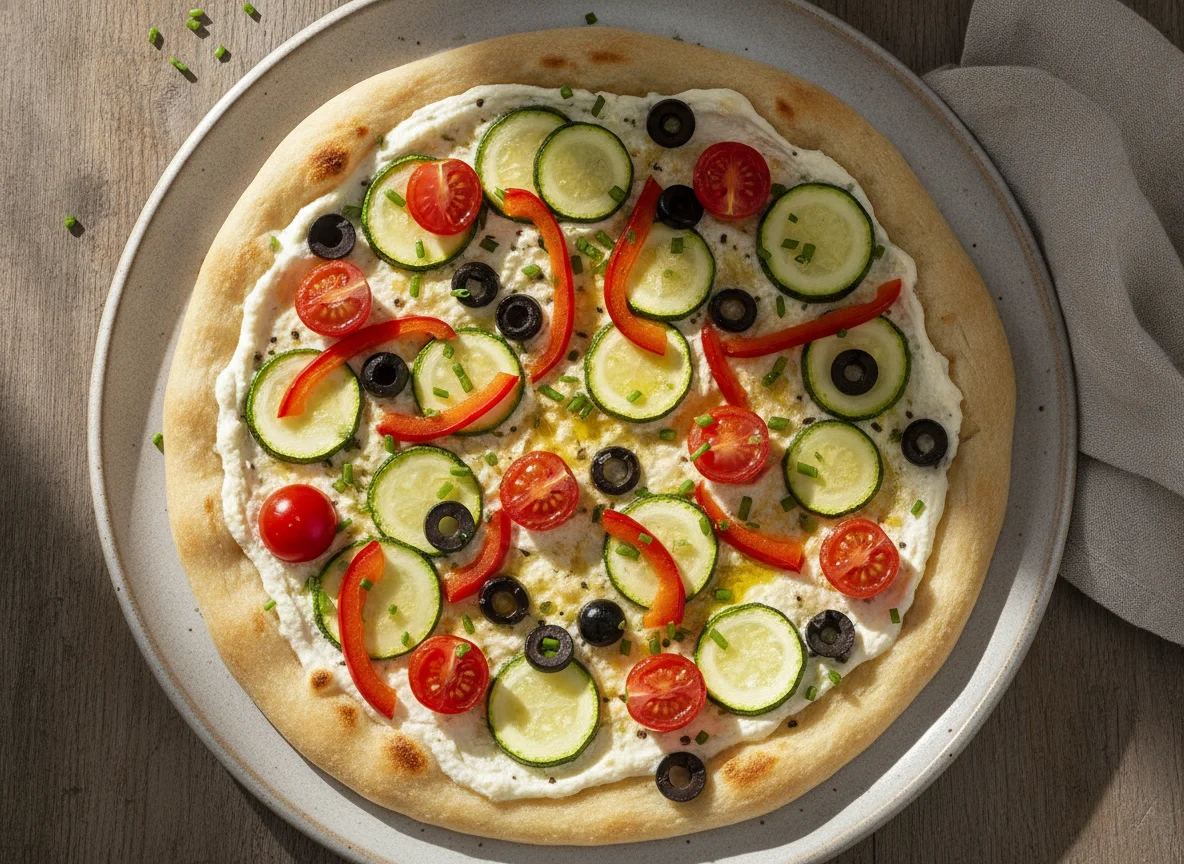 Flammkuchen mit Gemüse photo