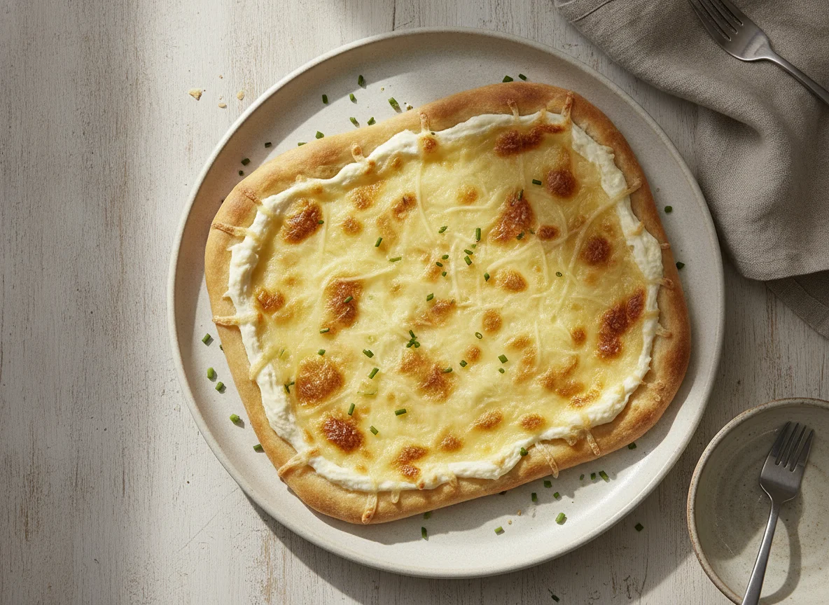Flammkuchen mit Käse photo