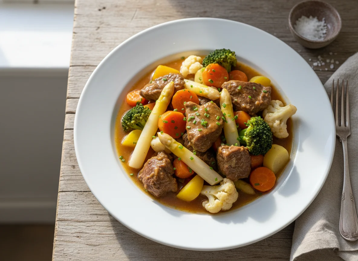 Fleischragout mit Gemüse photo
