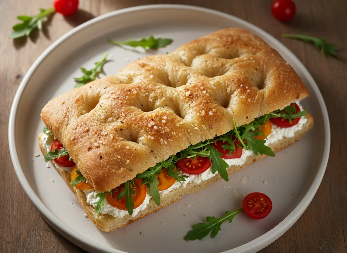Focaccia mit Füllung photo
