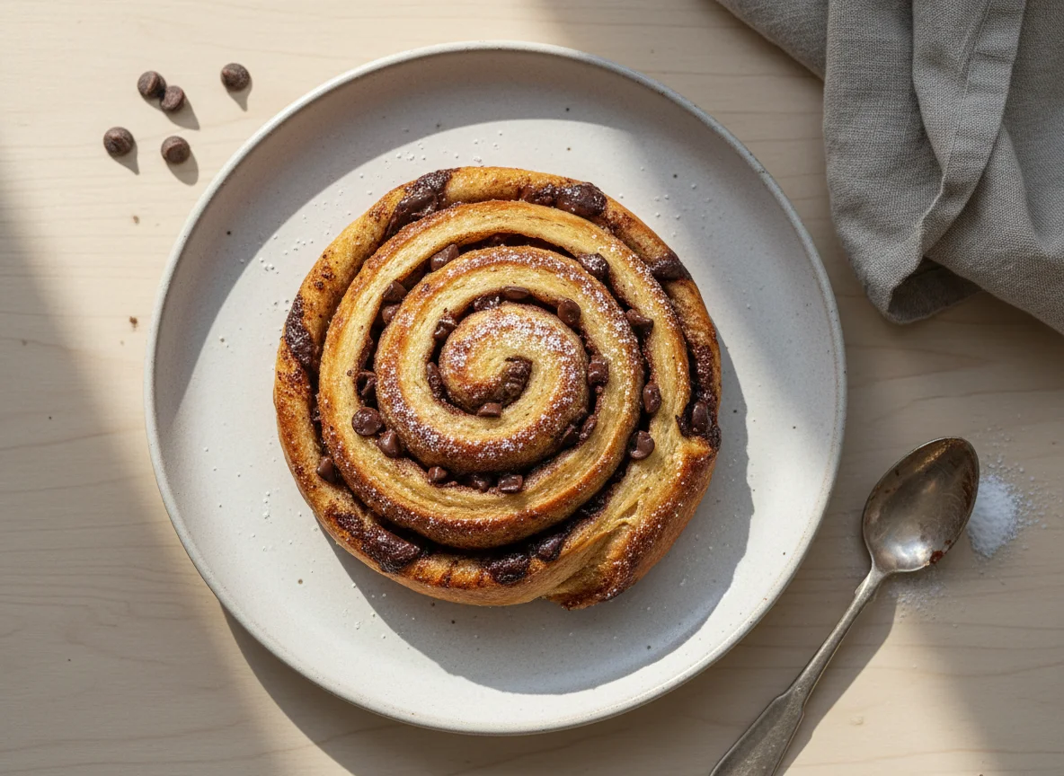 Franzbrötchen mit Schokolade photo