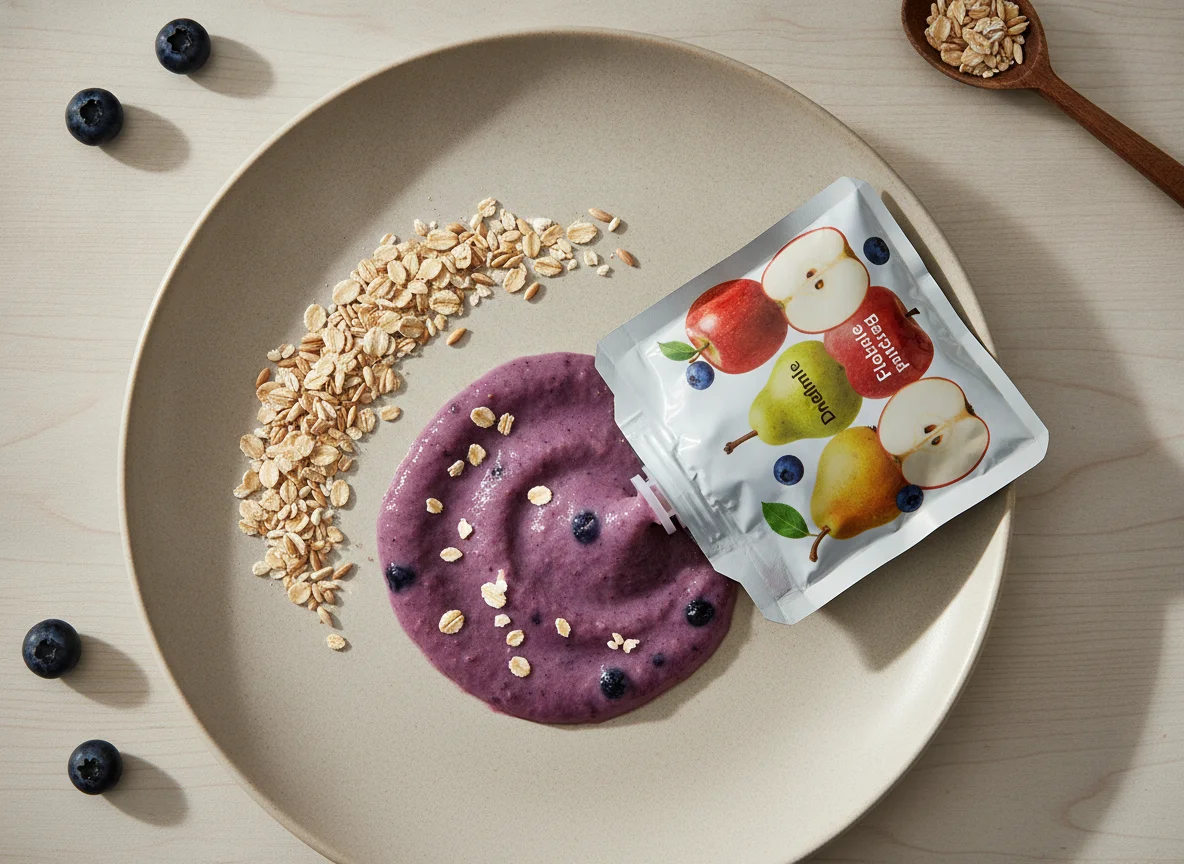 Freche Freunde Quetschie Apfel, Birne, Blaubeere mit Dreikorn photo