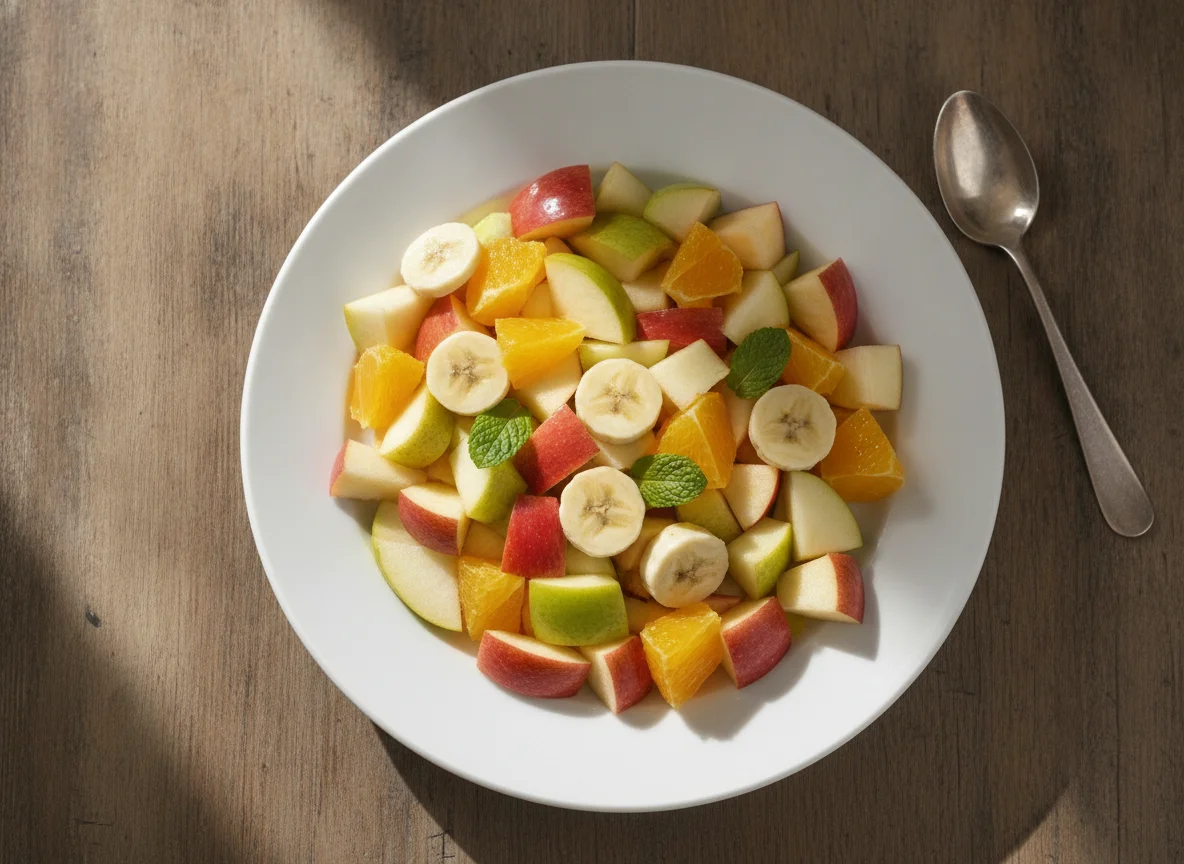 Frisch geschnittener Fruchtsalat photo