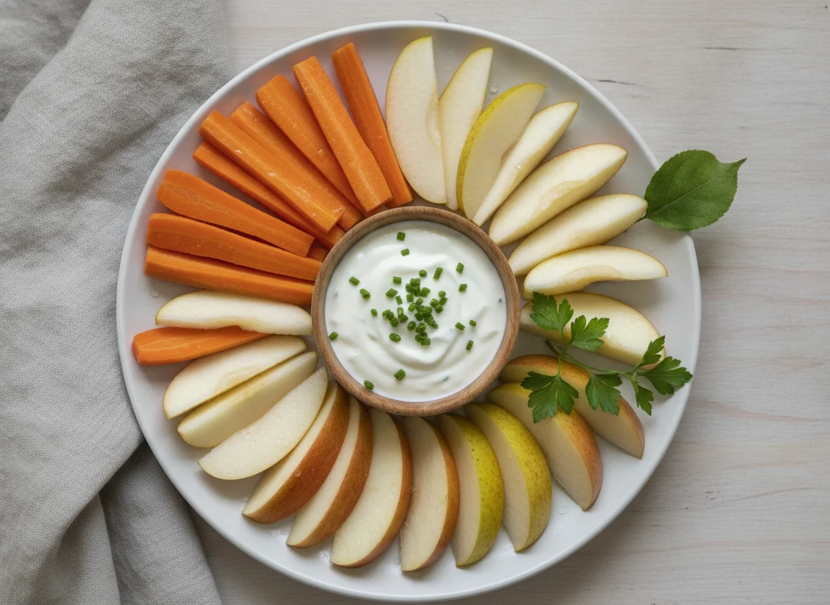 Frisches Obst und Gemüse Snack photo