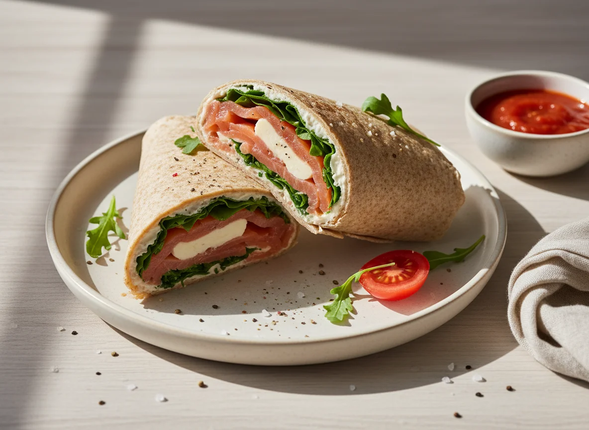 Frischkäse-Lachs Wrap photo