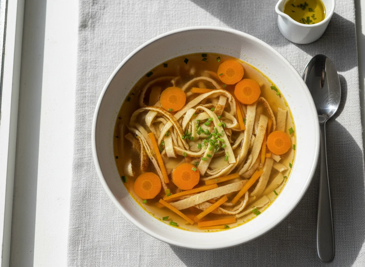 Frittatensuppe mit Karotten photo